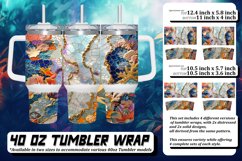 Glittery Paradise Tumbler Wrap: Spring Sublimation 40oz Product Image 1