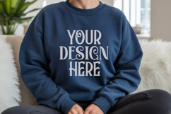 Navy Gildan 18000 Sweatshirt Model Mockups Product Image 1