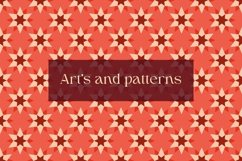 60s Red Stars Retro groovy vintage pattern Product Image 1
