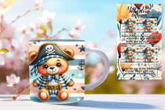 Funky 11oz Mug Wrap Png Artwork , Teddy Bear Product Image 1