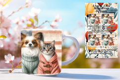 Flawless 11oz Mug Wrap Png Artwork , Dog and cat Product Image 1