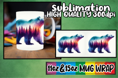 Serene evenings sublimation mug wrap, Animals Art Product Image 1