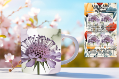 Enchanting 15oz Mug Wrap Png Template , Flowers Product Image 1