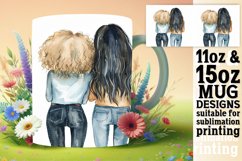 Radiant Chic Springtime Girls Mug Wrap: 11oz 15oz Product Image 1