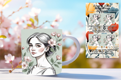 Sublime 11oz Mug Wrap Png Template , Beauty Woman Product Image 1