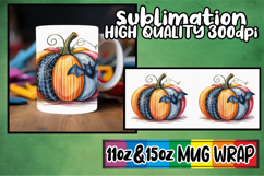 Joyful sips 11oz 15oz sublimation wrap, Pumpkin Watercolor Product Image 1