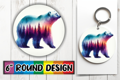 Joyful Circle Coasters Sublimation, Animals Art Product Image 1