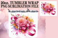 Cozy vibes 20oz tumbler wrap, Flowers Product Image 1