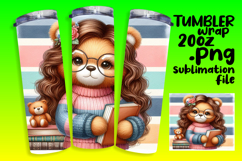 Unique 20oz Gift Tumbler Template , Teddy Bear Product Image 1
