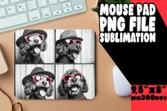 Delightful Puppy Picture Sublimation Mouse Pad Template for Product Image 1