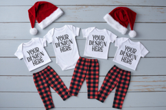 Christmas Family Matching Group Flat Lay T-Shirt Mockups Product Image 1