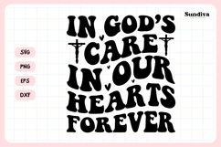 Christian Memorial Quote SVG | In Our Hearts Forever Product Image 3