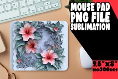 3D Flower in Hole Sublimation Design for Mouse Pad PNG Product Image 1