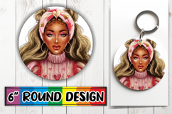 Sweet Keychain Designs for Gifts, Afro Girl Product Image 1
