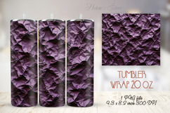 Abstract purple paper texture straight tumbler 20oz wrap png Product Image 1