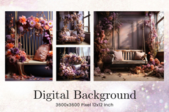Floral Swing Backdrops Overlays Wedding Studio Background Product Image 1