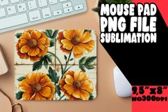 Dynamic Blossom Bliss Sublimation Mouse Pad Design PNG Product Image 1