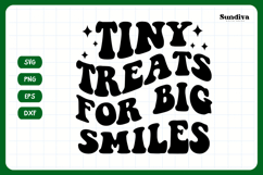 Christmas Treat Bag Quote SVG | Tiny Treats for Big Smiles Product Image 3