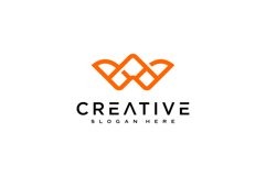 initial letter W logo line style vector design Product Image 1