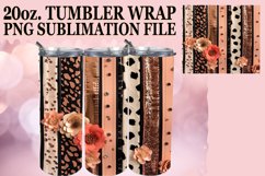 Eye-Catching 3D Leopard and Flower Tumbler Wrap Designs Product Image 1