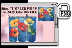 Petal Perfection Sublimation Tumbler Wrap 20oz Product Image 1