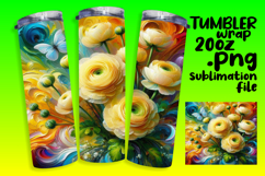 ELEGANT 20oz Tumbler Design for Personal Use , Flowers Product Image 1