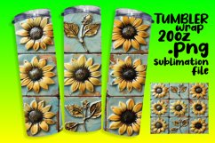 Summer Blossom Bash Sublimation Tumbler Wraps - 20oz Product Image 1