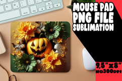 BLISSFUL MOUSE MAT PNG STYLE, 3D Pumpkin Product Image 1