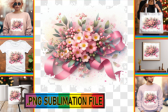 Joyful Tote Bag Ideas PNG, Flowers Product Image 1