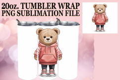 Happy Vibes 20oz tumbler wrap, Teddy Bear Product Image 1