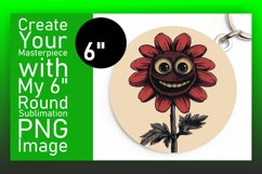 Nostalgic Retro Blooms: Round Designs PNG Product Image 1