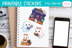 Cute Halloween book lover stickers for Cricut Print and Cut Product Image 2