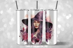 Witch & Skull Halloween Tumbler Wrap Tumbler Wrap Sublimatio Product Image 4