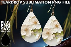 Shimmering Floral Sparkle Teardrop Earring Summer Joy Product Image 1