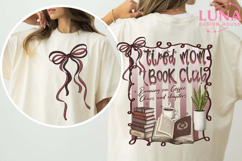 Tired Moms Book Club PNG Digital Download, Funny Coffee Chao Product Image 1