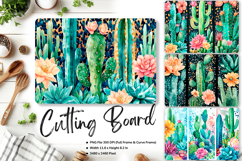 Cactus Cutting Board Kitchen Chopping Board Succulent_124 Product Image 1