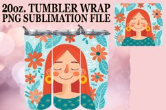Beautiful Female Portrait Tumbler Wrap Sublimation 20oz Product Image 1
