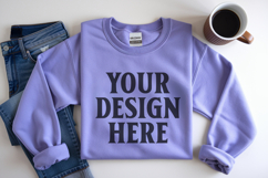 Daisy Gildan 18000 Folded Flat Lay Mockups Product Image 1