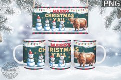 Christmas Mug Wrap Design - Christmas Snowman Sublimation Product Image 5