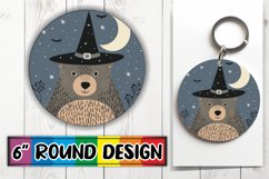 Boho Animal Round Design Halloween PNG Keychain Product Image 1