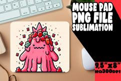 Sweet Mouse Mat Sublimation PNG, Monster Product Image 1