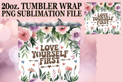 Joyful Colors 20oz tumbler wrap, Flower Quote Product Image 1