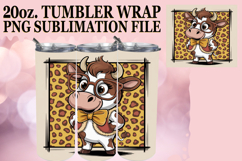RADIANT GIFT 20oz TUMBLER WRAP, Cute Cow Product Image 1