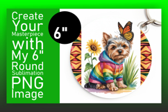 Dynamic Round Design Car Coaster PNG , Cute Dog Product Image 1