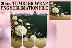 Luminous Sublimation 20oz tumbler wrap, Leopard Prints Product Image 1