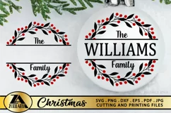 Monogram SVG PNG EPS DXF Monogram Wreath SVG Family Monogram Product Image 4