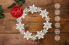 Snowflake Wreath - SVG EPS DXF PNG PDF JPG Product Image 1