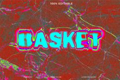 Glitch and Neon Text Effect Photoshop Template Product Image 1