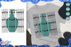 wash your hands, stake style SVG for craftters Product Image 1