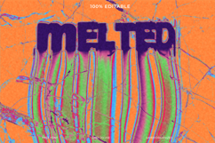 Psychedelic Melted Text Effect Photoshop Template Product Image 1